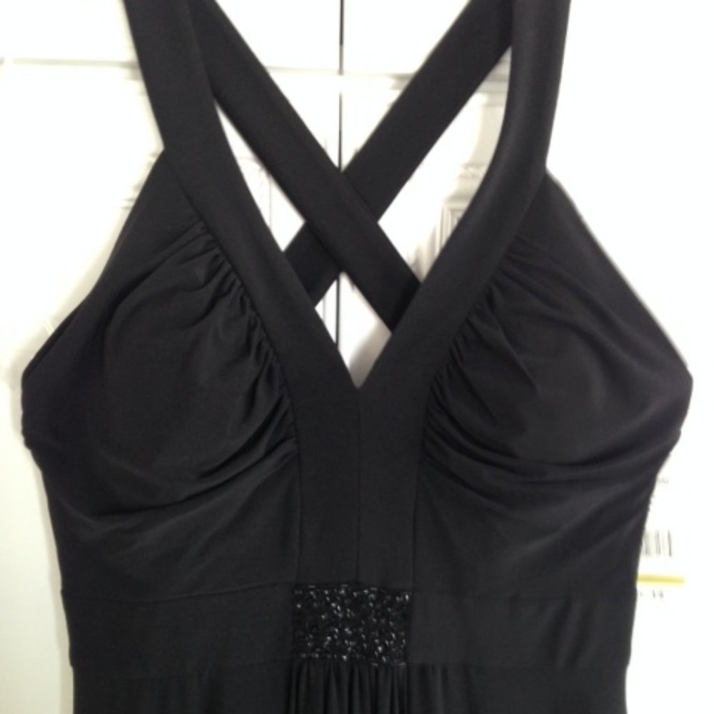 Black Jersey dress with cross back